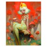 "The Red Mushroom Princess". Giclée-Druck auf Leinwand