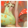 "The Red Mushroom Princess". Giclée-Druck auf Leinwand