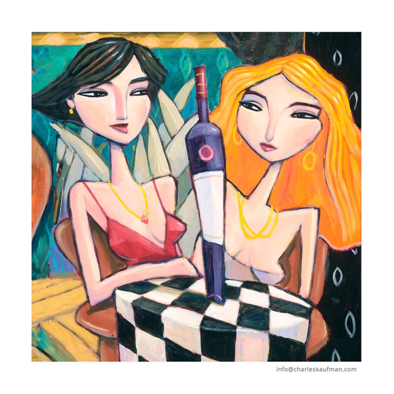 "Women and Wine" 3D Grafik.