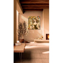 "Woman in an Art Gallery" Giclée-Druck auf Leinwand
