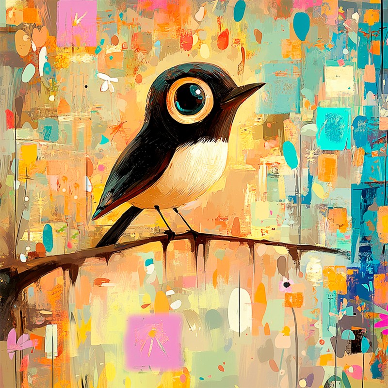 "The Happy Little Bird" 3D Art Graphic