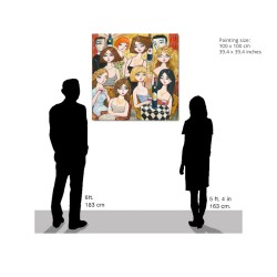 "Wine and Women" Giclée Print on Canvas