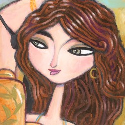 "Six in a Room, Two for Coffee" Giclée Print on Canvas