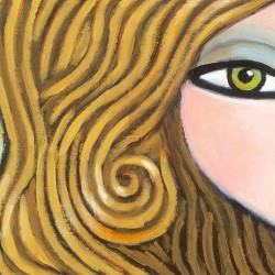 "Blonde and Green" Giclée Print on Canvas