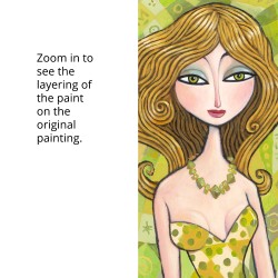 "Blonde and Green" Giclée Print on Canvas