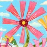"Exotic Pink and Yellow Flowers" Giclée Print on Canvas