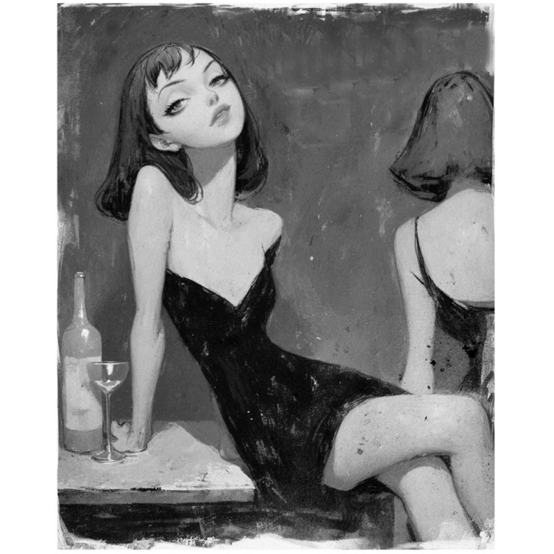 "The Artist's Muse". Giclee print on Canvas.