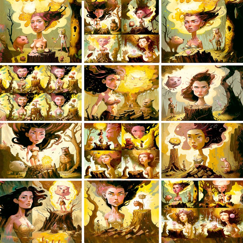 "Once Upon a Time, Far, Far Away" Giclée Print on Canvas