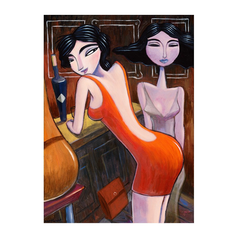 "Night Life" Giclée-Druck auf Leinwand