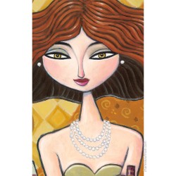 "Glass and a Bottle of Wine" Giclée-Druck auf Leinwand