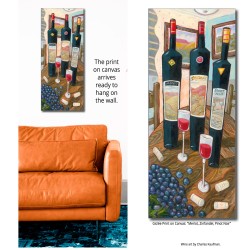 "Merlot, Zinfandel, Pinot Noir" Giclée-Druck auf Leinwand