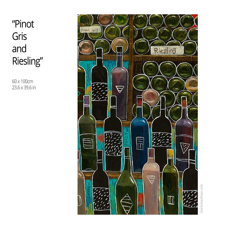 "Pinot Gris and Riesling" Giclée-Druck auf Leinwand