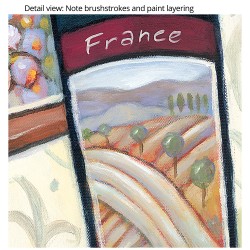 "Red Wine -France & Italy" Giclée Print on Canvas