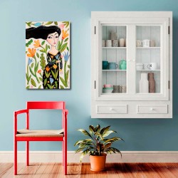 "Woman with Flowers" Gemälde.