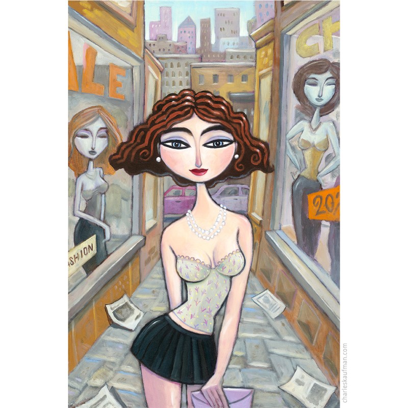 "Fashion Alley" Giclée-Druck auf Leinwand