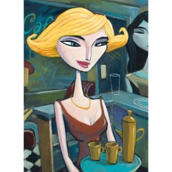 "An Evening in the Cafe" 3D Grafik.