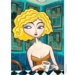 "Late Night Coffee" 3D Art Graphic