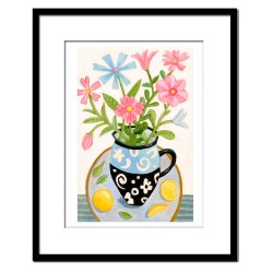 "Pink Flowers" 3D Art Graphic