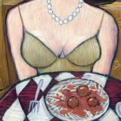 "Dinner For One". Giclée Print on Canvas.