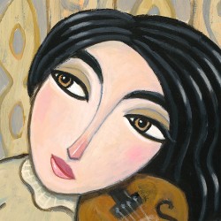 "The Violin Player" 3D Grafik.