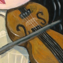 "The Violin Player" 3D Grafik.