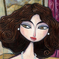 "Dinner For One". Giclée Print on Canvas.