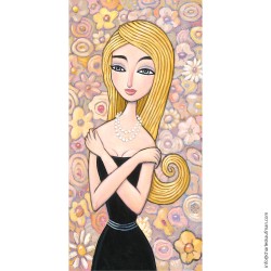 "Pearls and Flowers" 3D Art Graphic