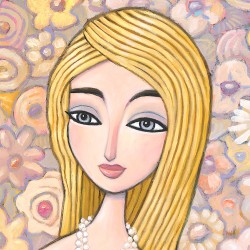 "Pearls and Flowers" 3D Grafik.