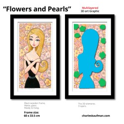 "Pearls and Flowers" 3D Grafik.