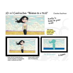 "Woman in a Field" 3D Art Graphic