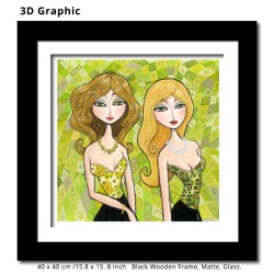 "Green and Blond" 3D Art Graphic