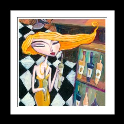 "Choosing a Wine" 3D Grafik.