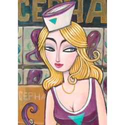 "Rent a Cephalopod". Giclée Print on Canvas.