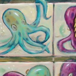 "Rent a Cephalopod". Giclée Print on Canvas.