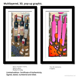 "Merlot, Zinfandel, Pinot Noir" 3D Grafik.