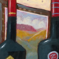 "Merlot, Zinfandel, Pinot Noir" 3D Grafik.