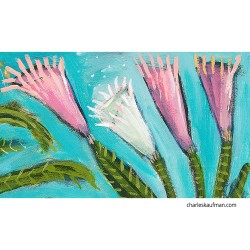 "Two Bouquets of Flowers". Giclée Print on Canvas.