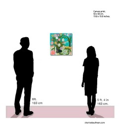 "Two Bouquets of Flowers". Giclée Print on Canvas.