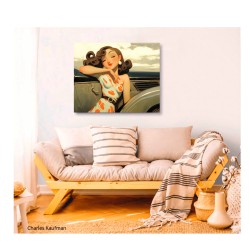 "Enjoying the View - 2". Giclee print on Canvas.