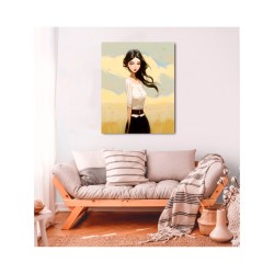 "Woman in a Field". Giclee print on Canvas.