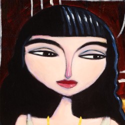 "Two Women Sitting on a Couch" Giclée-Druck auf Leinwand