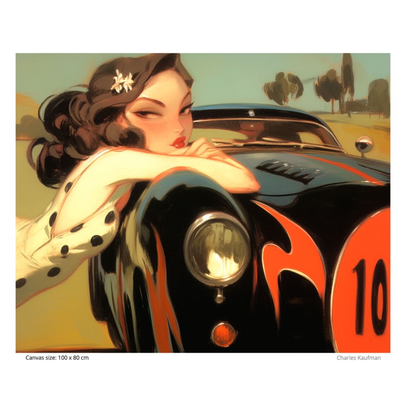 "Life in the Fast Lane". Giclée-Druck auf Leinwand