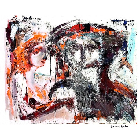 "Paris and Helena" Painting