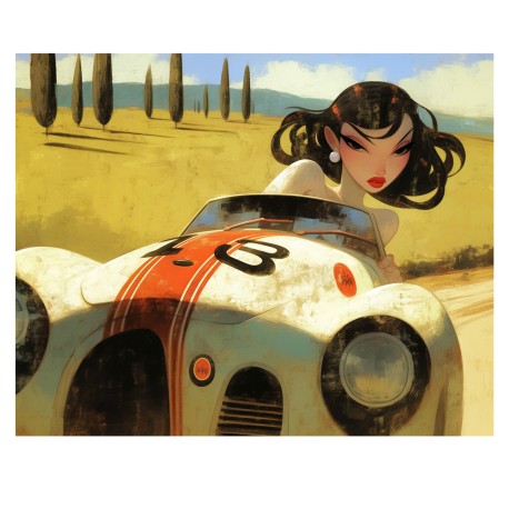 Giclée Print on Fine Art Paper: "On a Sunday Drive"