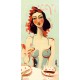 Giclée Print on Canvas: "Enjoying Wine"